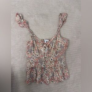 Patrons of Peace Floral Blouse in Pink and Cream